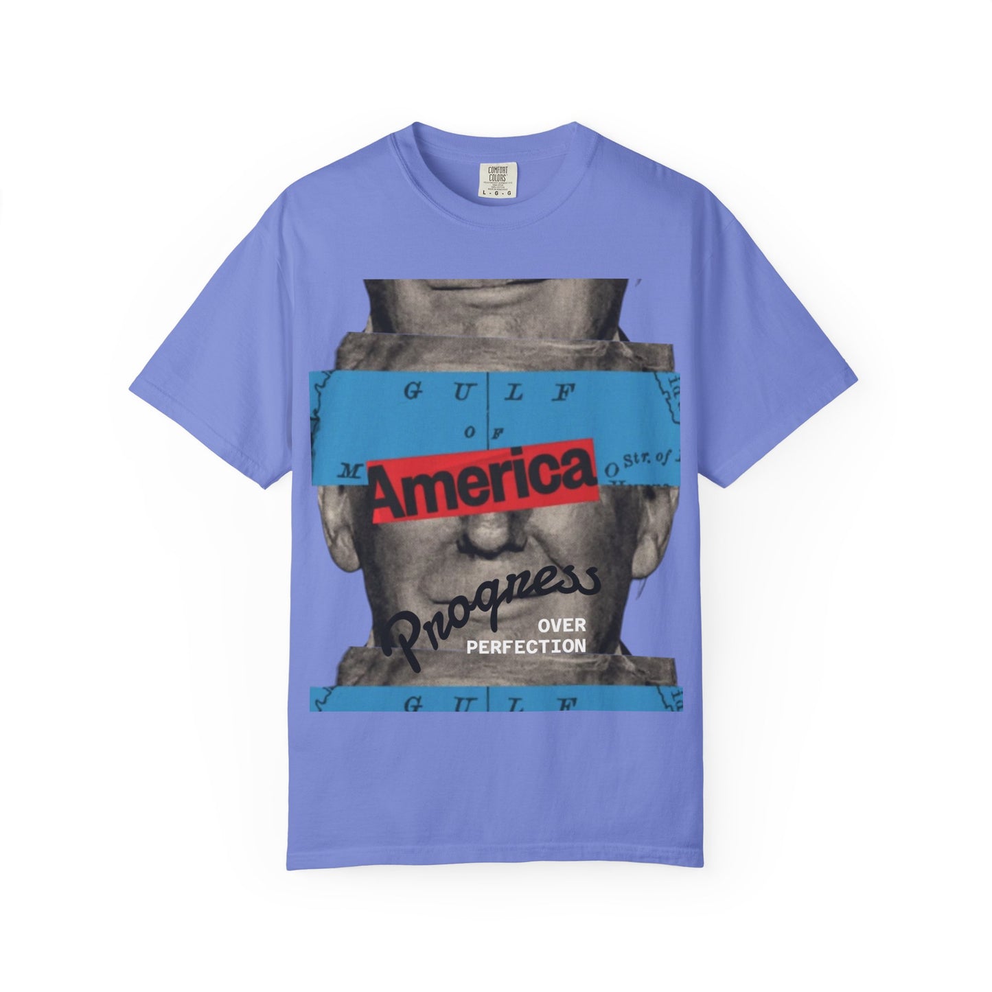 Vintage Graphic T-Shirt - America, Progress Over Perfection, Unisex Tee for Casual Wear, Gift for Patriot Day, Birthday, 90s Style