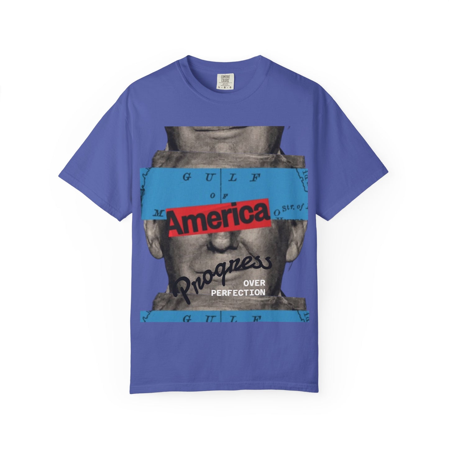 Vintage Graphic T-Shirt - America, Progress Over Perfection, Unisex Tee for Casual Wear, Gift for Patriot Day, Birthday, 90s Style