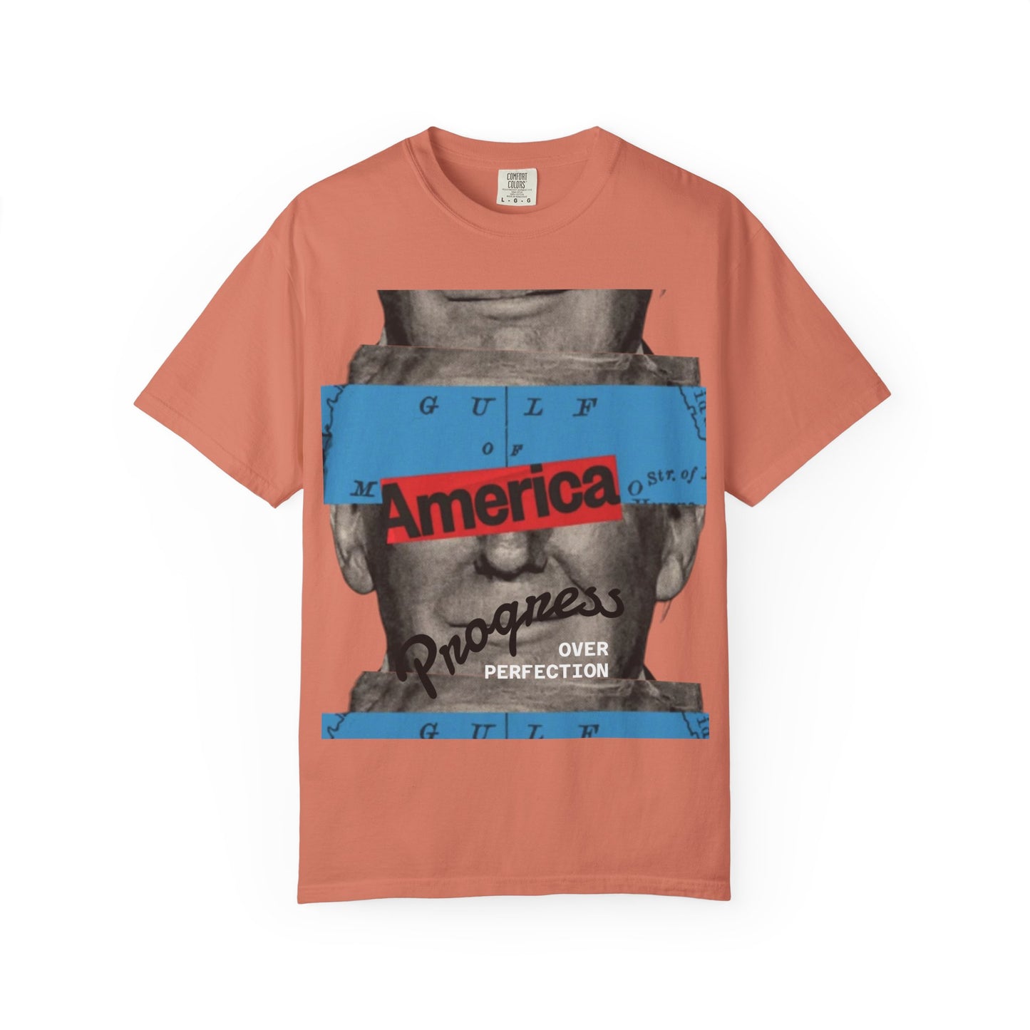 Vintage Graphic T-Shirt - America, Progress Over Perfection, Unisex Tee for Casual Wear, Gift for Patriot Day, Birthday, 90s Style