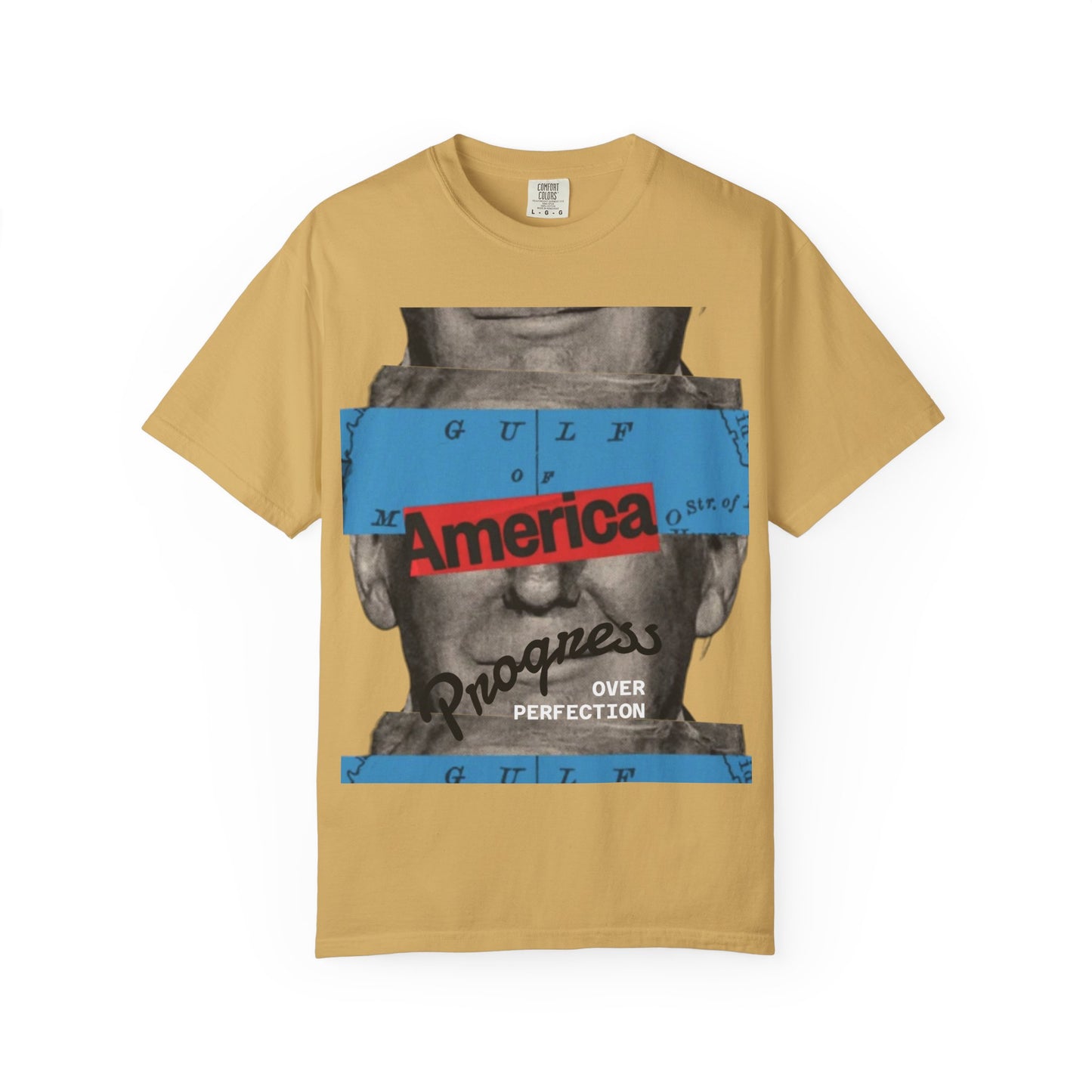 Vintage Graphic T-Shirt - America, Progress Over Perfection, Unisex Tee for Casual Wear, Gift for Patriot Day, Birthday, 90s Style