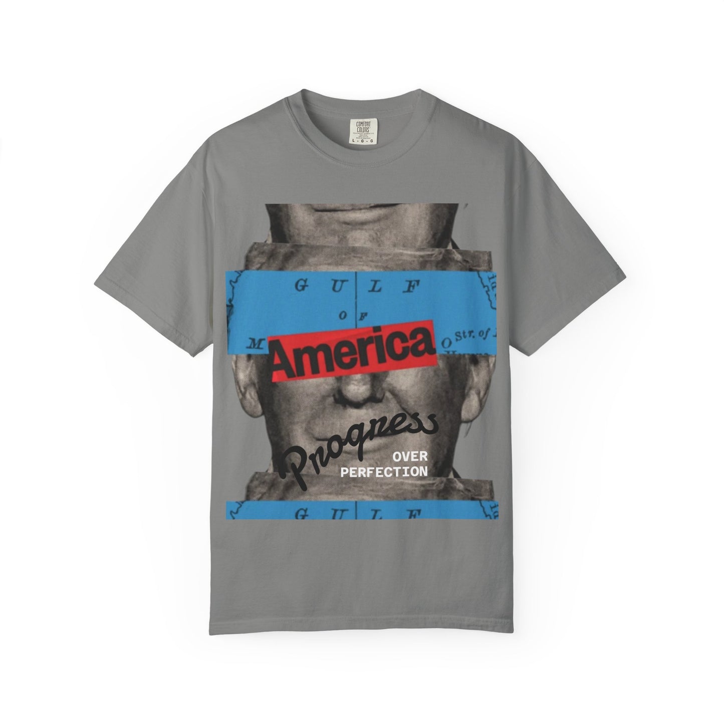 Vintage Graphic T-Shirt - America, Progress Over Perfection, Unisex Tee for Casual Wear, Gift for Patriot Day, Birthday, 90s Style