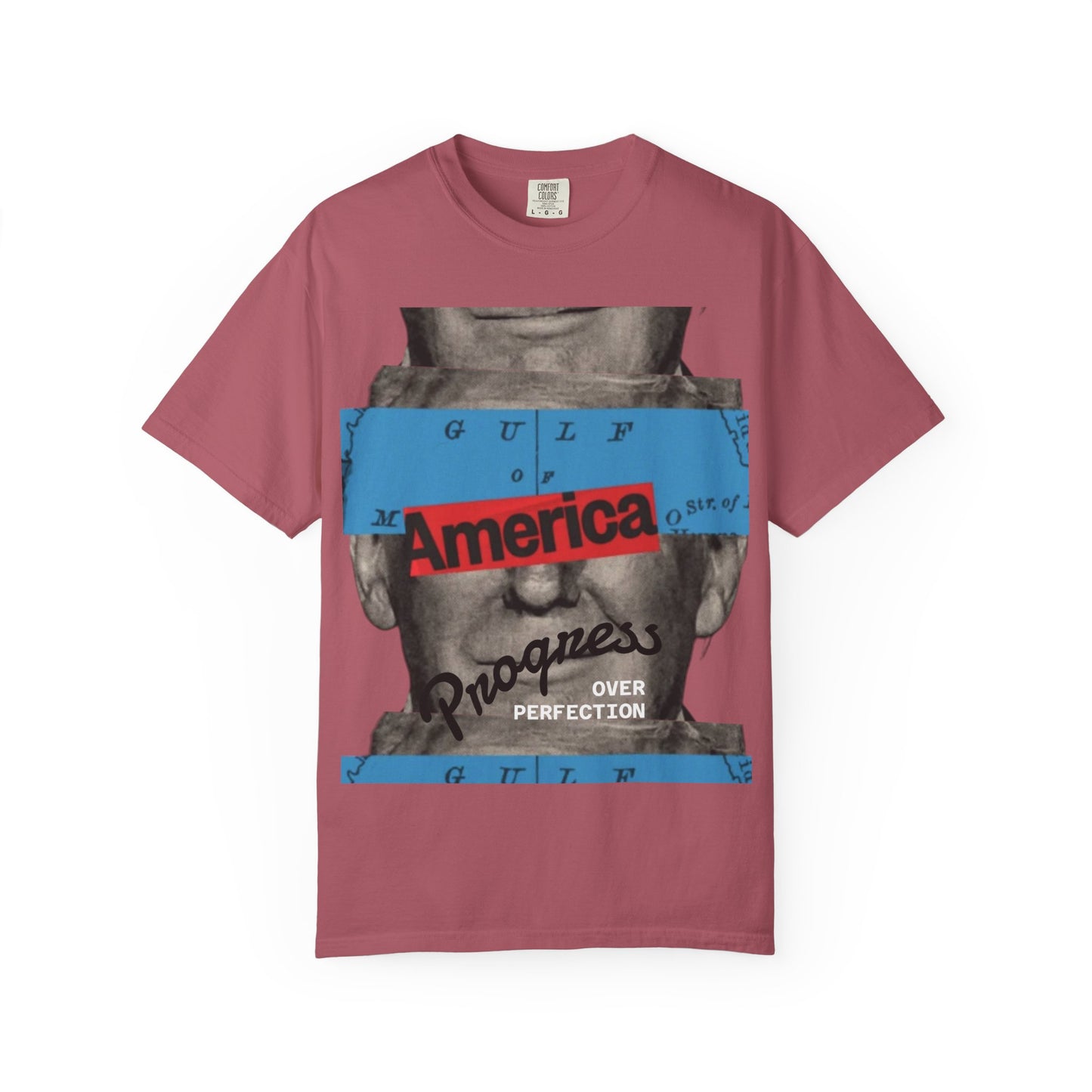 Vintage Graphic T-Shirt - America, Progress Over Perfection, Unisex Tee for Casual Wear, Gift for Patriot Day, Birthday, 90s Style