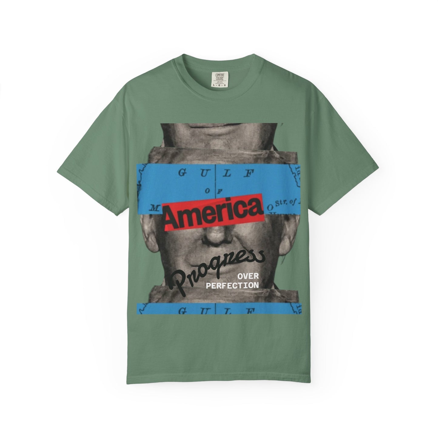Vintage Graphic T-Shirt - America, Progress Over Perfection, Unisex Tee for Casual Wear, Gift for Patriot Day, Birthday, 90s Style
