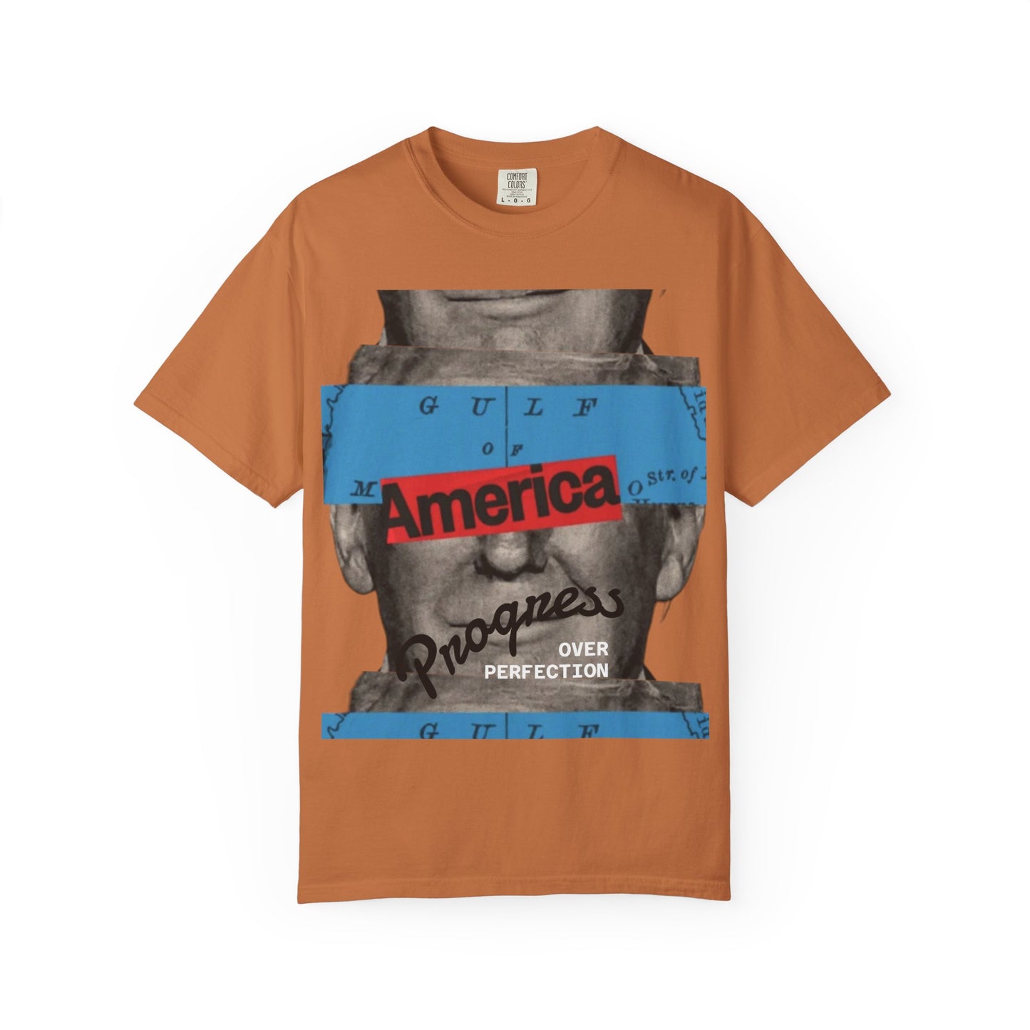 Vintage Graphic T-Shirt - America, Progress Over Perfection, Unisex Tee for Casual Wear, Gift for Patriot Day, Birthday, 90s Style