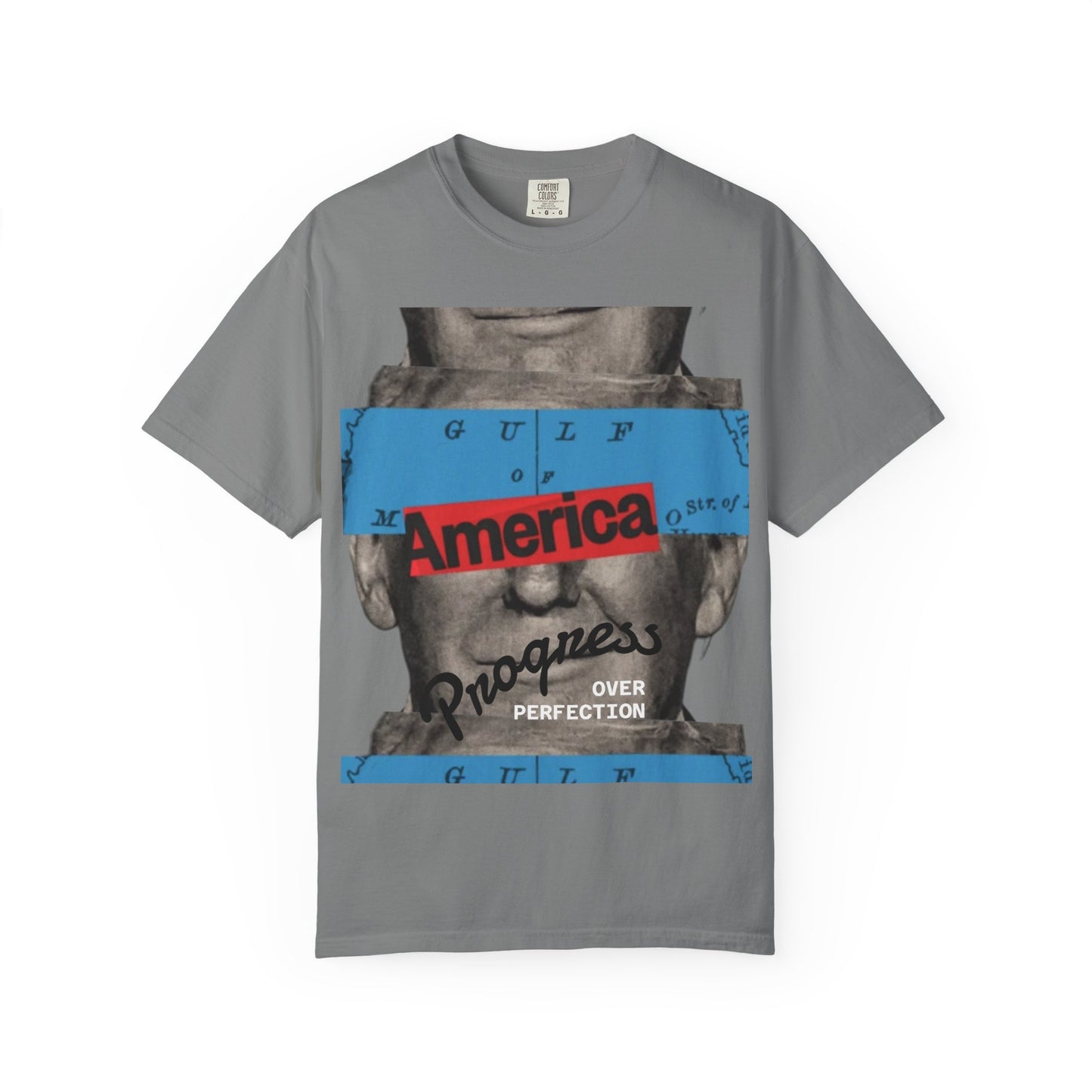 Vintage Graphic T-Shirt - America, Progress Over Perfection, Unisex Tee for Casual Wear, Gift for Patriot Day, Birthday, 90s Style