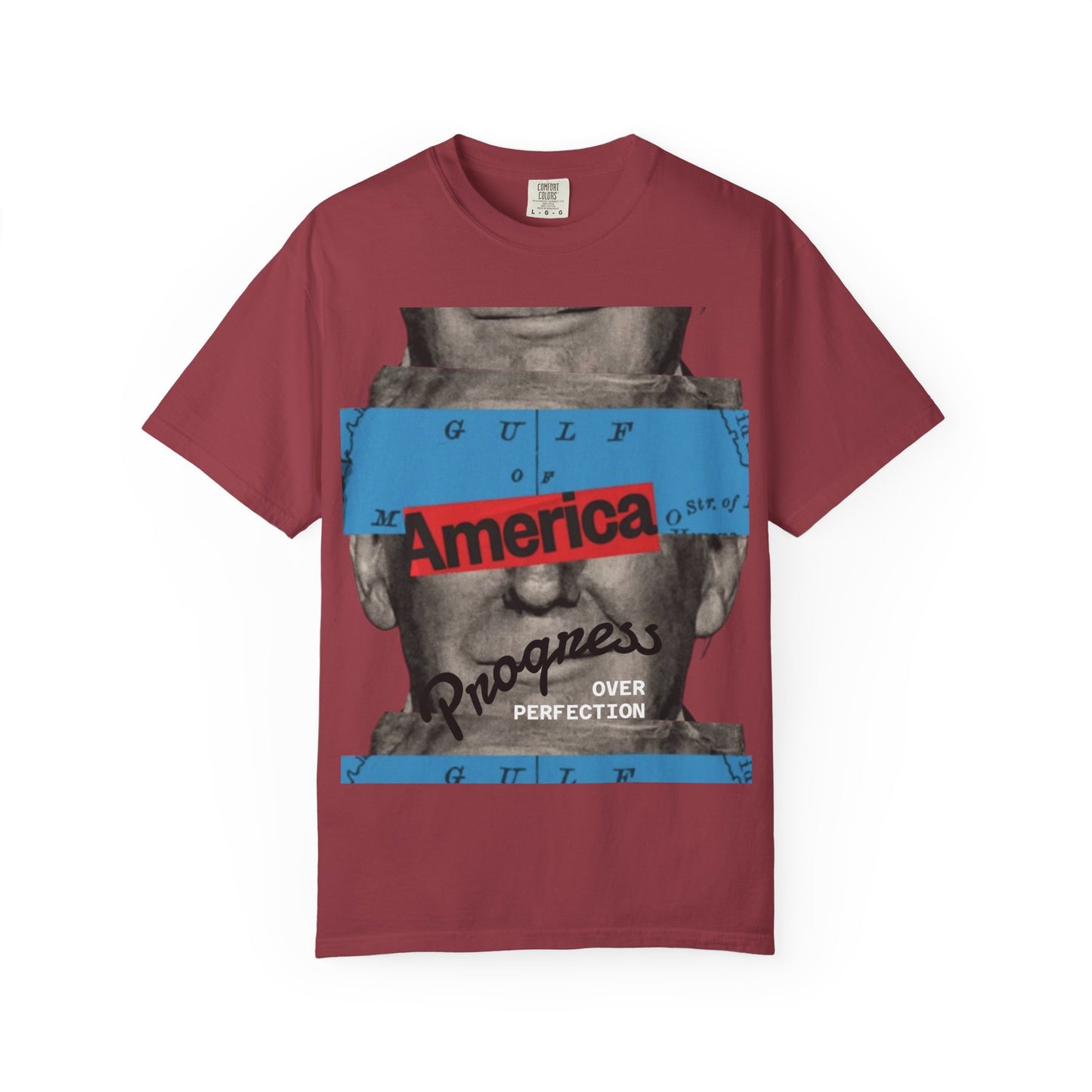 Vintage Graphic T-Shirt - America, Progress Over Perfection, Unisex Tee for Casual Wear, Gift for Patriot Day, Birthday, 90s Style