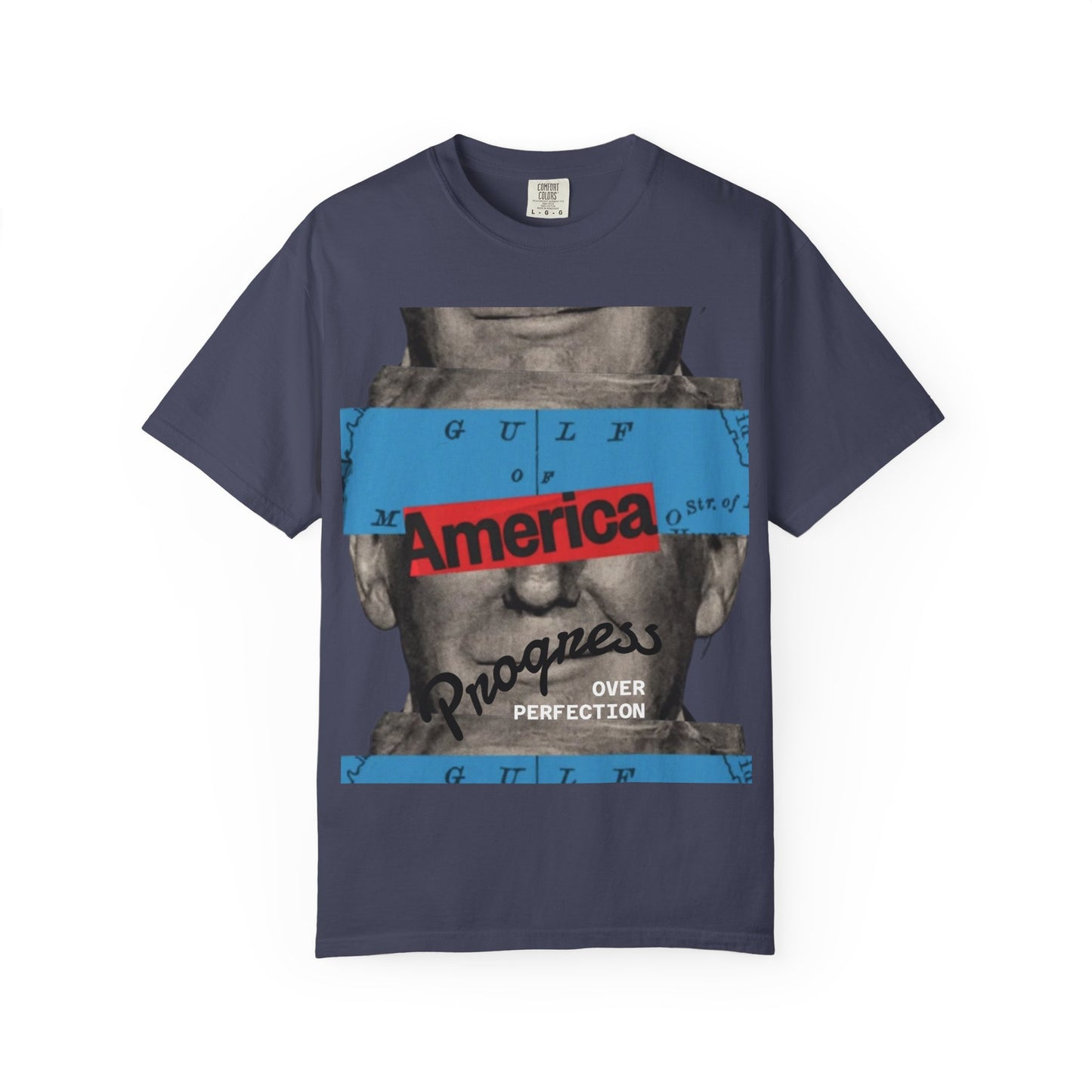 Vintage Graphic T-Shirt - America, Progress Over Perfection, Unisex Tee for Casual Wear, Gift for Patriot Day, Birthday, 90s Style