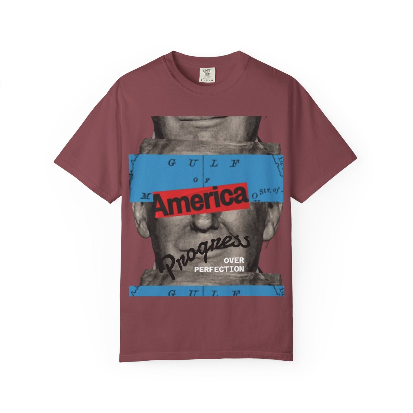 Vintage Graphic T-Shirt - America, Progress Over Perfection, Unisex Tee for Casual Wear, Gift for Patriot Day, Birthday, 90s Style