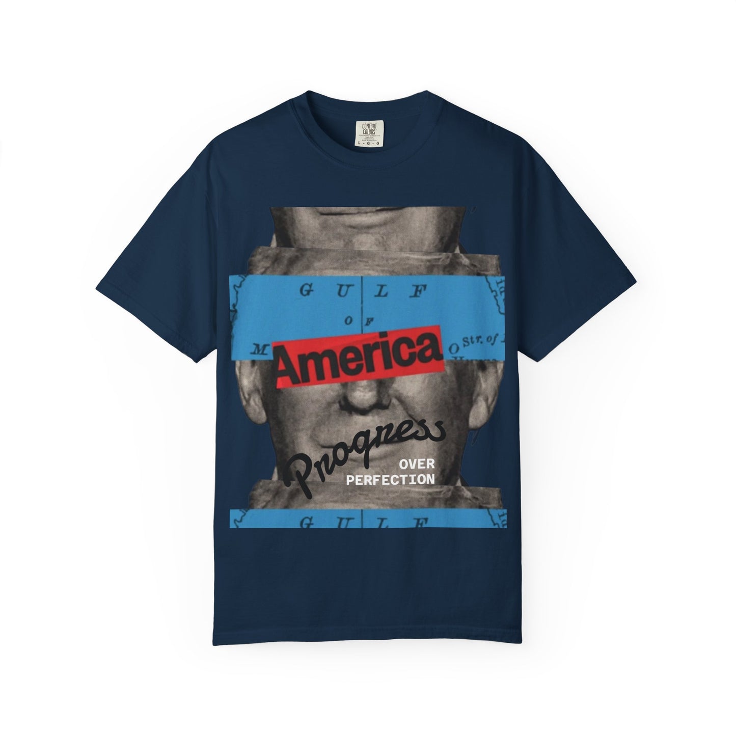 Vintage Graphic T-Shirt - America, Progress Over Perfection, Unisex Tee for Casual Wear, Gift for Patriot Day, Birthday, 90s Style