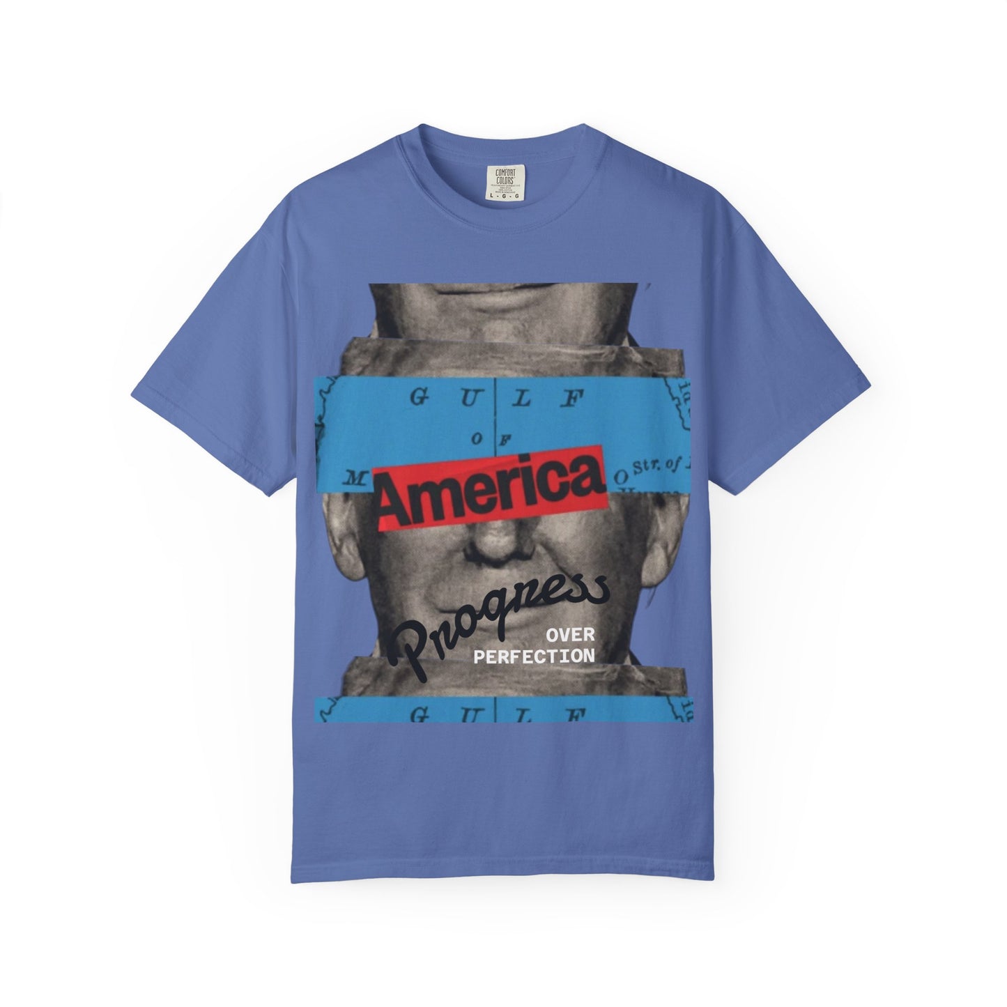Vintage Graphic T-Shirt - America, Progress Over Perfection, Unisex Tee for Casual Wear, Gift for Patriot Day, Birthday, 90s Style
