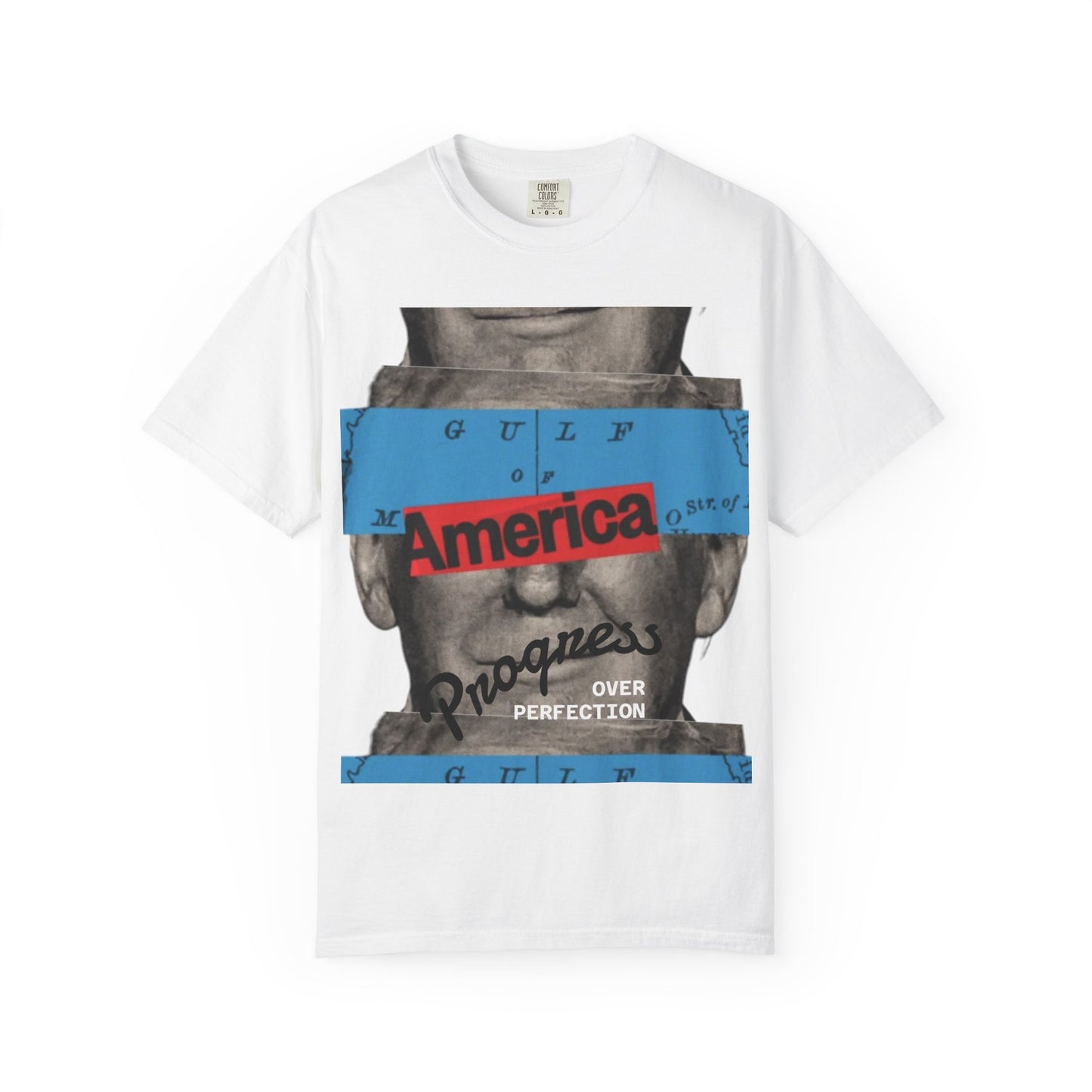 Vintage Graphic T-Shirt - America, Progress Over Perfection, Unisex Tee for Casual Wear, Gift for Patriot Day, Birthday, 90s Style