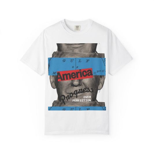 Vintage Graphic T-Shirt - America, Progress Over Perfection, Unisex Tee for Casual Wear, Gift for Patriot Day, Birthday, 90s Style