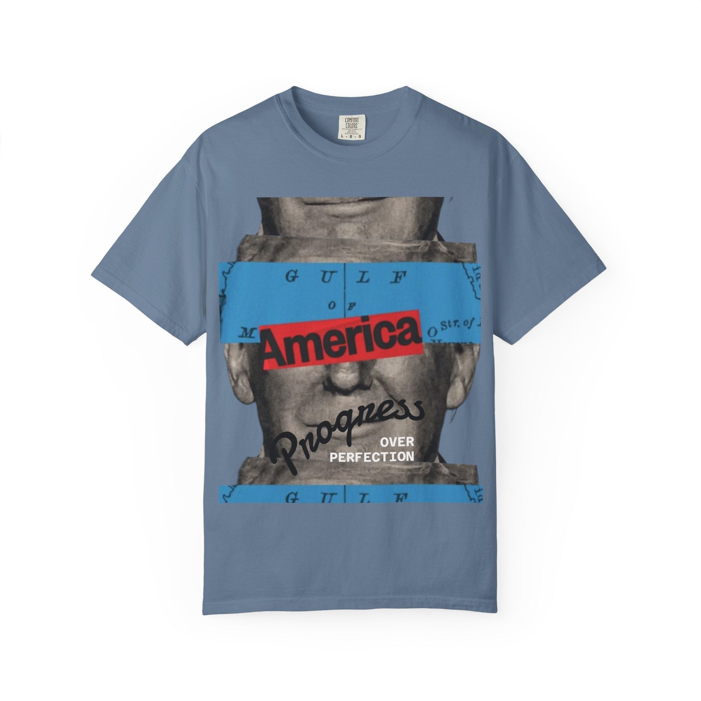 Vintage Graphic T-Shirt - America, Progress Over Perfection, Unisex Tee for Casual Wear, Gift for Patriot Day, Birthday, 90s Style