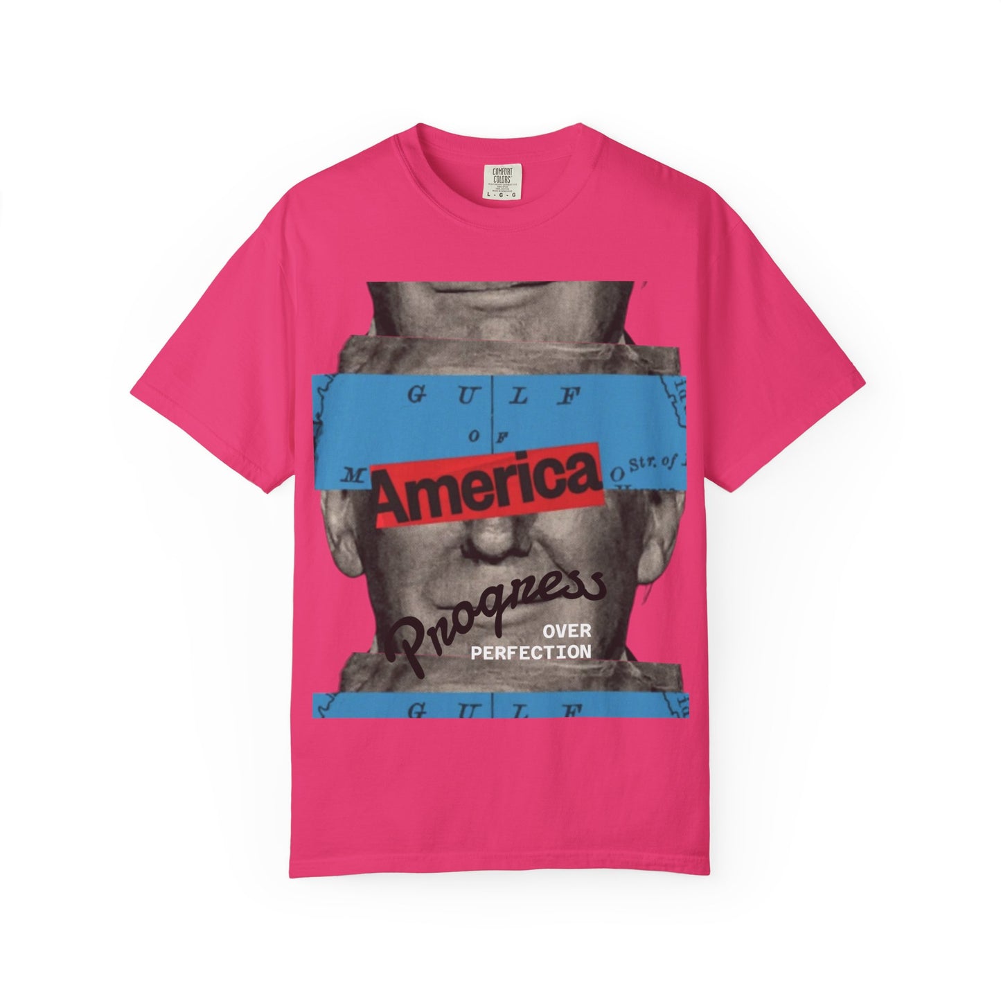 Vintage Graphic T-Shirt - America, Progress Over Perfection, Unisex Tee for Casual Wear, Gift for Patriot Day, Birthday, 90s Style