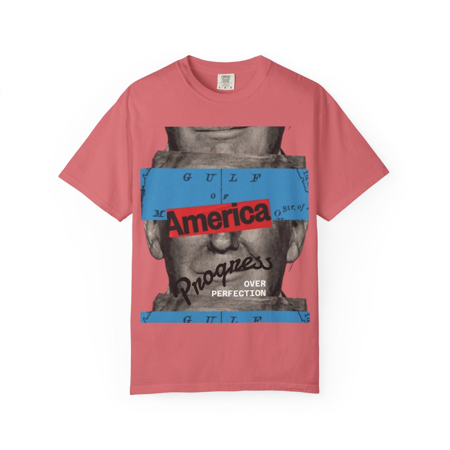 Vintage Graphic T-Shirt - America, Progress Over Perfection, Unisex Tee for Casual Wear, Gift for Patriot Day, Birthday, 90s Style
