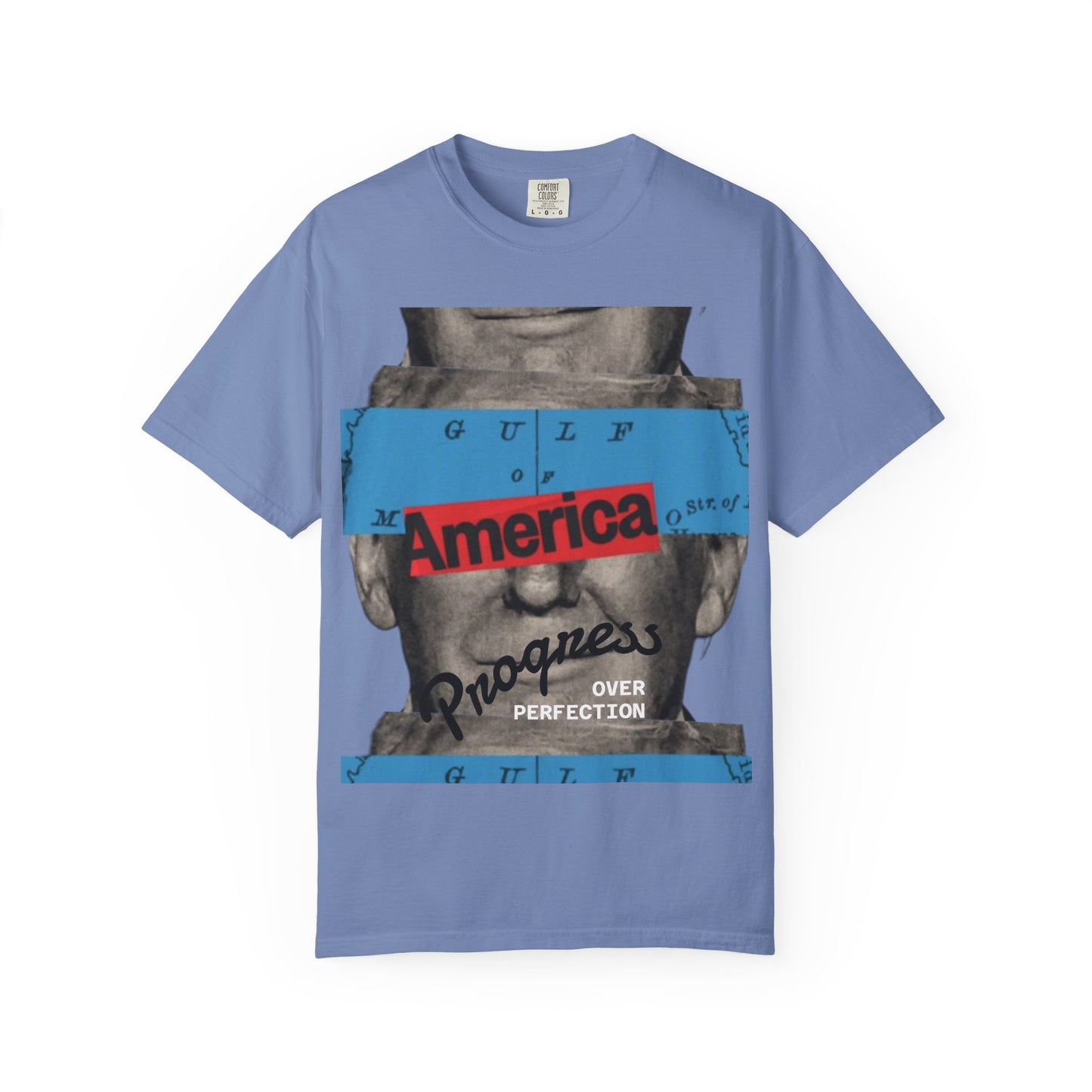 Vintage Graphic T-Shirt - America, Progress Over Perfection, Unisex Tee for Casual Wear, Gift for Patriot Day, Birthday, 90s Style