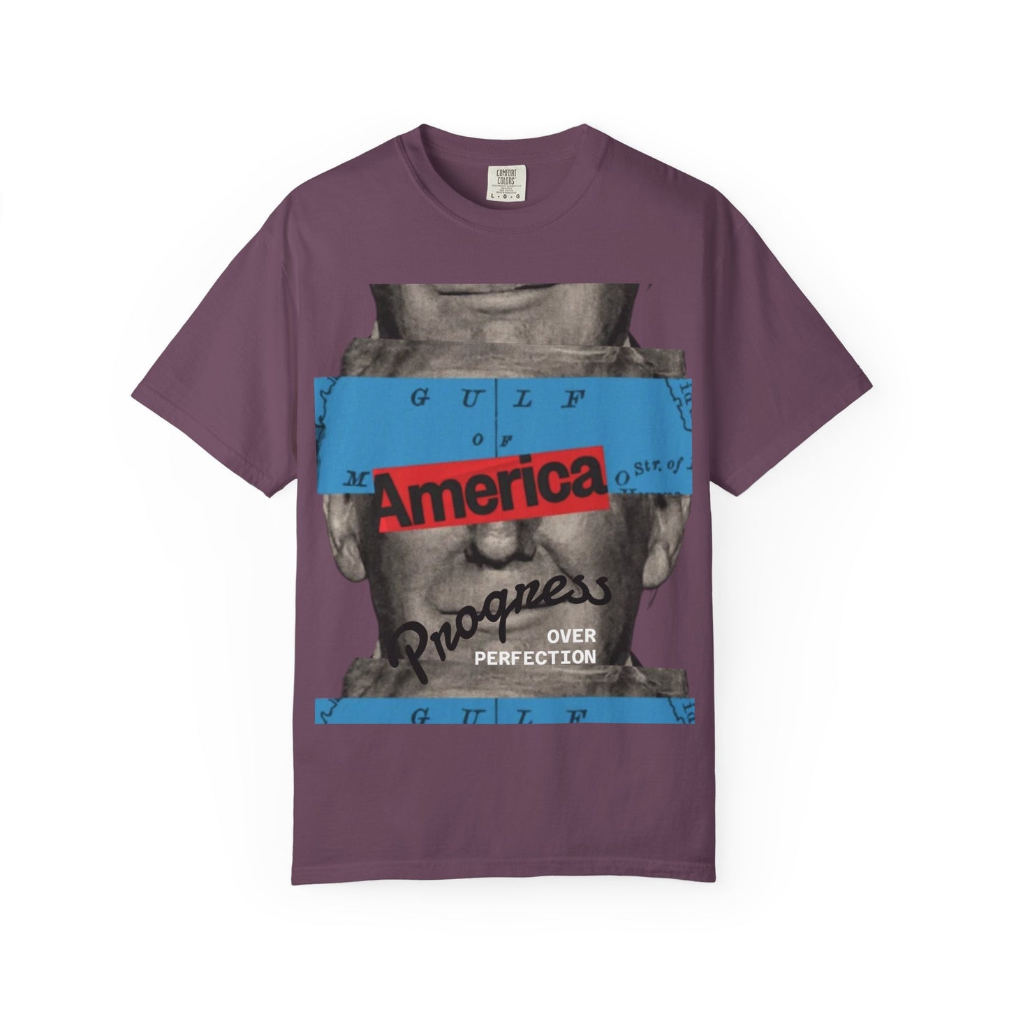 Vintage Graphic T-Shirt - America, Progress Over Perfection, Unisex Tee for Casual Wear, Gift for Patriot Day, Birthday, 90s Style